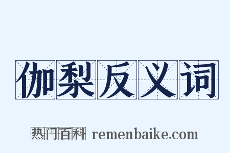 伽梨反义词是什么意思的图片